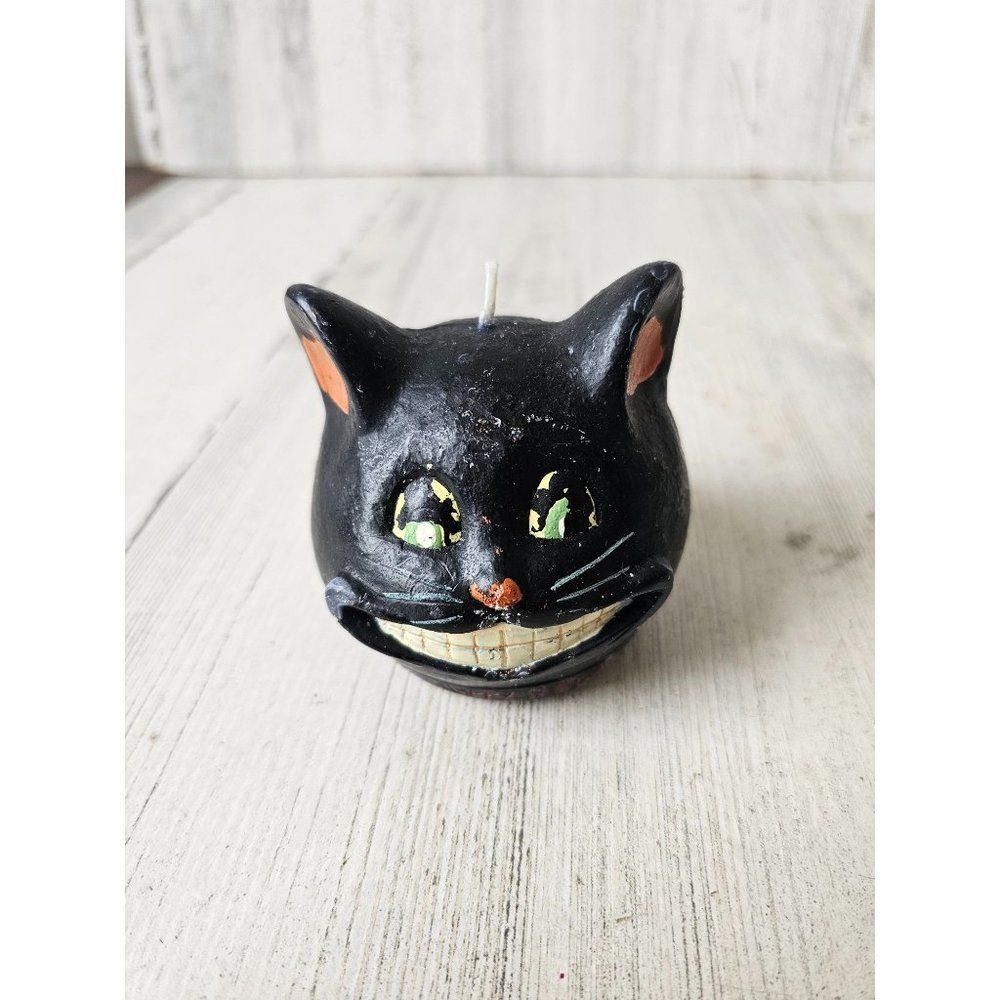 Cat candle Halloween‎ vintage home decor